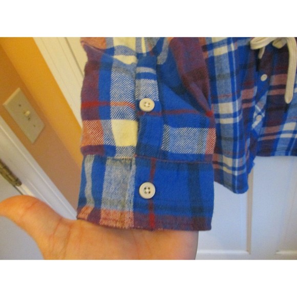 EMS Eastern Mountain Sports Womens Plaid Button Front Flannel Tunic Shirt Size L - Picture 4 of 10